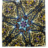 Kaleidoscoop cartoon omringd door pompoen douchegordijn (Voorkant)