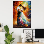 Kaleidoscoop Dans - Romantisch paar Poster (Thuiskantoor)