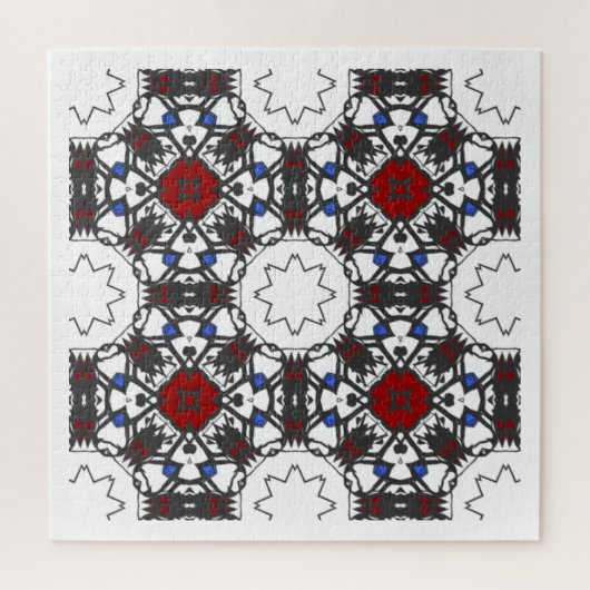 Kaleidoscoop deel drie van deel vier legpuzzel (Verticaal)