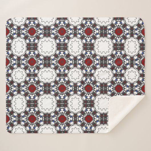 Kaleidoscoop deel drie van deel vier sherpa deken (Voorkant (horizontaal))