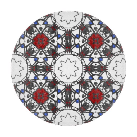 Kaleidoscoop deel drie van deel vier snijplank (Voorkant)