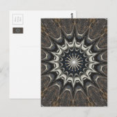 Kaleidoscoop Design Black Grey Blue Art Briefkaart (Voorkant / Achterkant)