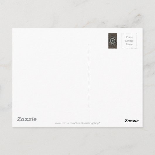 Kaleidoscoop Design Black Grey Blue Art Briefkaart (Achterkant)