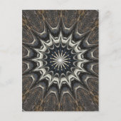 Kaleidoscoop Design Black Grey Blue Art Briefkaart (Voorkant)