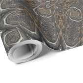 Kaleidoscoop Design Black Grey Blue Art Cadeaupapier (Rol Hoek)