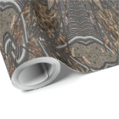 Kaleidoscoop Design Black Grey Blue Art Cadeaupapier (Rol Hoek)