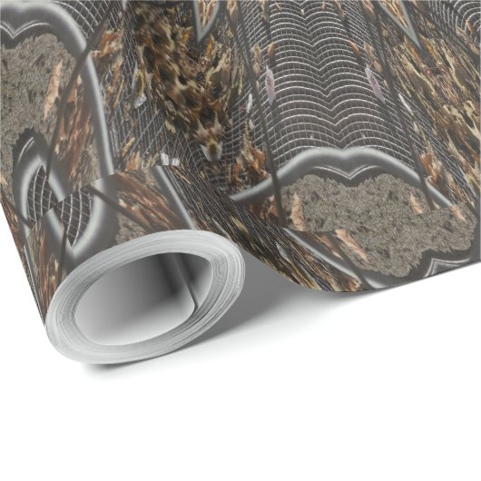 Kaleidoscoop Design Black Grey Blue Art Cadeaupapier (Rol Hoek)