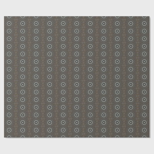 Kaleidoscoop Design Black Grey Blue Art Cadeaupapier (Vlak)