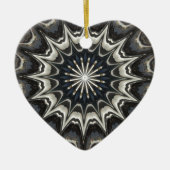 Kaleidoscoop Design Black Grey Blue Art Keramisch Ornament (Voorkant)