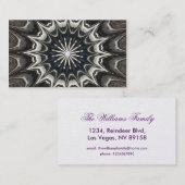 Kaleidoscoop Design Black Grey Blue Art Visitekaartje (Voorkant / Achterkant)