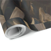 Kaleidoscoop Design Dark Brown Rustic Art Cadeaupapier (Rol Hoek)