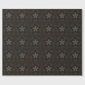 Kaleidoscoop Design Dark Brown Rustic Art Cadeaupapier (Vlak)
