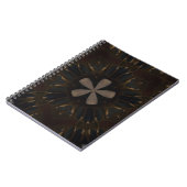 Kaleidoscoop Design Dark Brown Rustic Art Notitieboek (Linkerzijde)