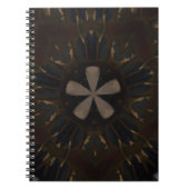 Kaleidoscoop Design Dark Brown Rustic Art Notitieboek (Voorkant)