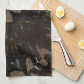 Kaleidoscoop Design Dark Brown Rustic Art Theedoek (Quarter Fold)