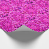 Kaleidoscoop Design Hot Pink Floral Art Cadeaupapier (Hoek)