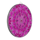 Kaleidoscoop Design Hot Pink Floral Art Dartbord (Voorkant Links)