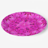 Kaleidoscoop Design Hot Pink Floral Party Borden Papieren Bordje (Gekanteld)