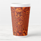 Kaleidoscoop Digitale Kunst Bruin Design Latte Mok (Voorkant)