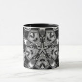 Kaleidoscoop donkergrijs Ster... Mok (Midden)