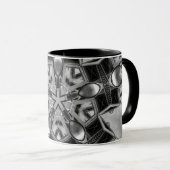 Kaleidoscoop donkergrijs Ster... Mok (Voorkant rechts)
