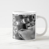 Kaleidoscoop donkergrijze ster... grote koffiekop (Rechts)