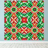 Kaleidoscoop Droom Mandala Kunst Canvas Afdruk (Insitu (Houten vloer))