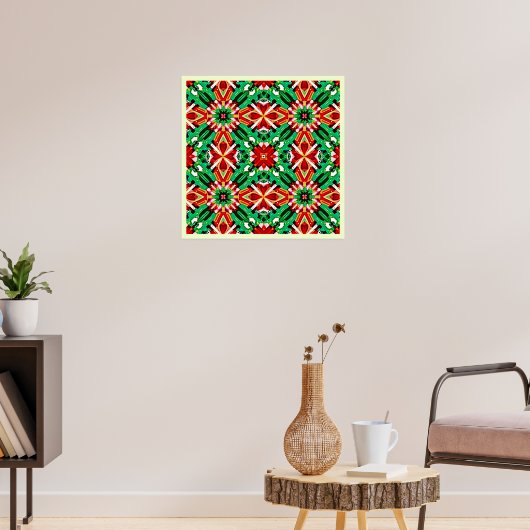 Kaleidoscoop Droom Mandala Kunst Poster (Woonkamer 3)