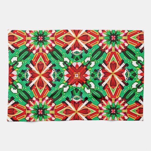 Kaleidoscoop Droom Mandala Kunst Theedoek (Horizontaal)