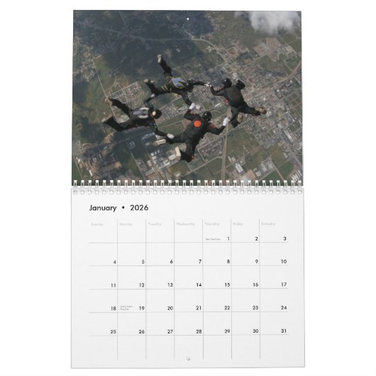 Kaleidoscoop: Een 4way Skydiving Team Kalender (Jan 2026)