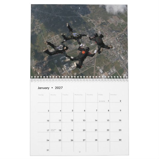 Kaleidoscoop: Een 4way Skydiving Team Kalender (Jan 2027)