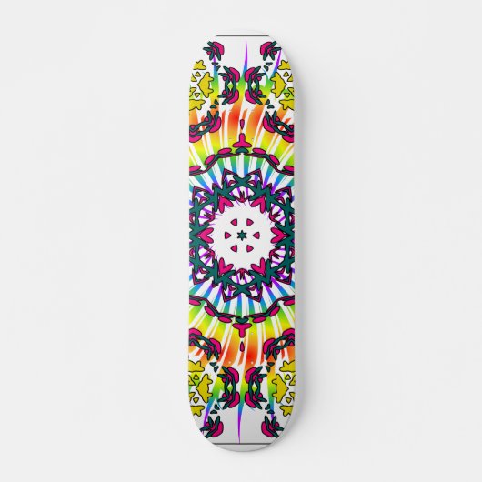 Kaleidoscoop en spiraal ontwerp: Aangepast skatebo Skateboard (Voorkant)