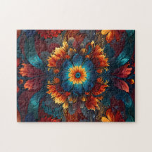 Kaleidoscoop Floral Fantasy Hypnotische Patroon