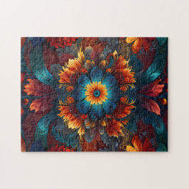 Kaleidoscoop Floral Fantasy Hypnotische Patroon Legpuzzel