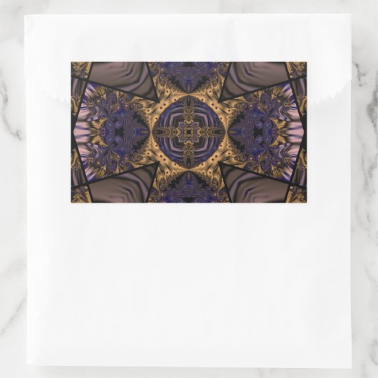 Kaleidoscoop Fractal 286 Rechthoekige Sticker (Tas)