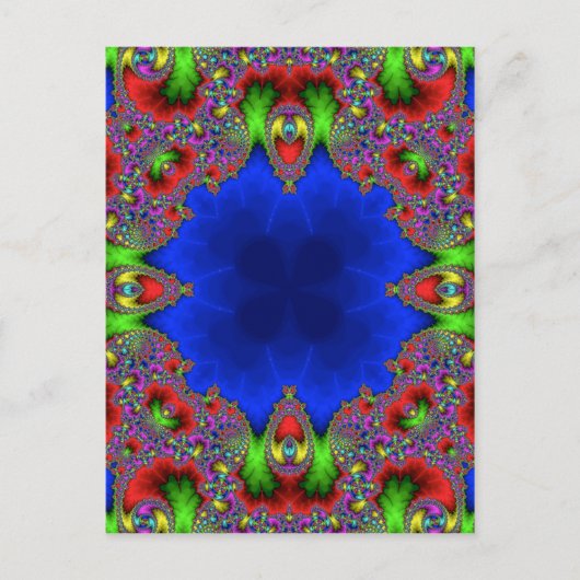 Kaleidoscoop Fractal 483 Briefkaart (Voorkant)