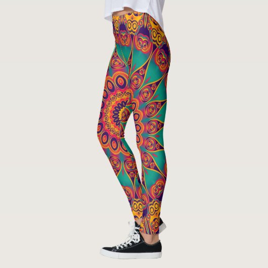 Kaleidoscoop Fractal - tattoo II + uw ideeën Leggings (Links)
