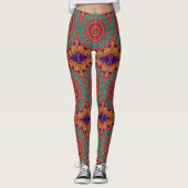 Kaleidoscoop Fractal - tattoo II + uw ideeën Leggings (Voorkant)