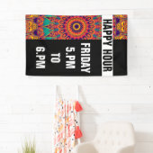 Kaleidoscoop Fractal - tattoo II + uw ideeën Spandoek (Insitu)