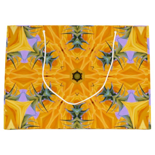 Kaleidoscoop Gele Zonnebloemblaadjes Groot Cadeauzakje (Voorkant)