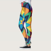 Kaleidoscoop Geometrisch Abstract Patroonontwerp Leggings (Links)