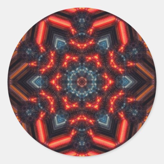 kaleidoscoop geometrische artSticker Ronde Sticker (Voorkant)