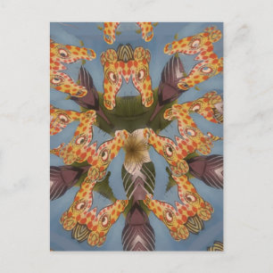 Kaleidoscoop Giraffe Mandala: Abstracte Safari Kun Briefkaart