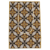 Kaleidoscoop Golden-Bronze Patroon Medium Cadeauzakje (Achterkant)