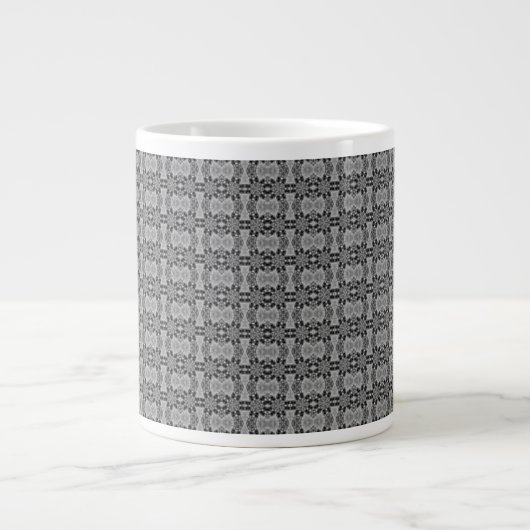 Kaleidoscoop grijs grote koffiekop (Voorkant)
