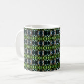 Kaleidoscoop groene koffiemok (Voorkant links)
