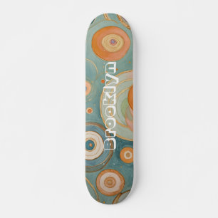 Kaleidoscoop Harmonie: De Swirly Pastel cirkels Persoonlijk Skateboard