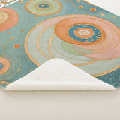 Kaleidoscoop Harmonie: De Swirly Pastel cirkels Sherpa Deken (3/4)