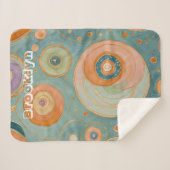 Kaleidoscoop Harmonie: De Swirly Pastel cirkels Sherpa Deken (Voorkant (horizontaal))