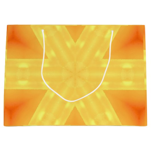 Kaleidoscoop Helder Geel en Lijnen Groot Cadeauzakje (Voorkant)